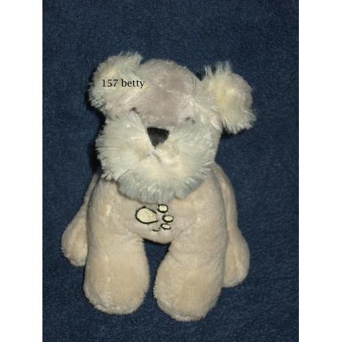 Doudou Peluche Chien Qui Aboie Blanc Et Gris Gipsy Dogeez