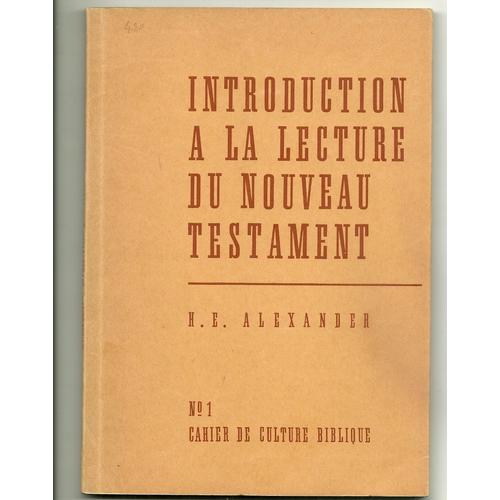 Introduction A La Lecture Du Nouveau Testament Rakuten - 