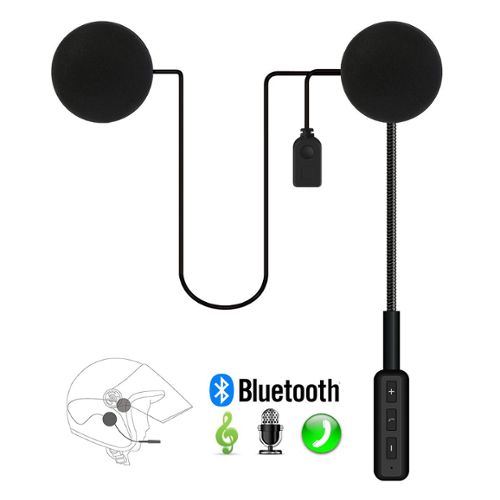 Casque de moto casque haut-parleurs micro Bluetooth 5.0 contrôle d/'appel