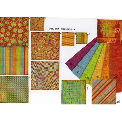 Lot de 10 feuilles de papier scrapbooking au choix 5 unis + 5