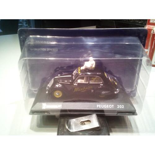 VOITURE PEUGEOT 202 MICHELIN 1//43EME IXO BOITE PLEXIGLAS.