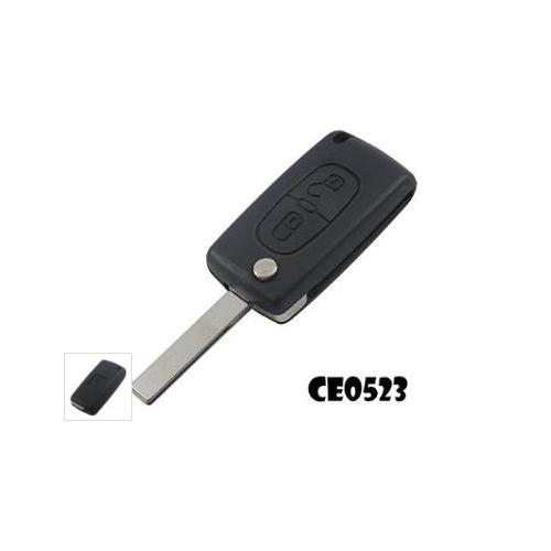 Coque Télécommande plip clé Peugeot compatible EXPERT BOXER CE0523 avec rainure