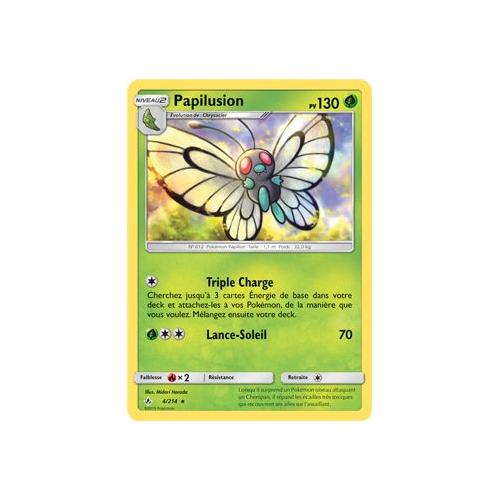 Carte Pokemon PAPILUSION 4//214 Rare Reverse Soleil et Lune 10 SL10 FR NEUF