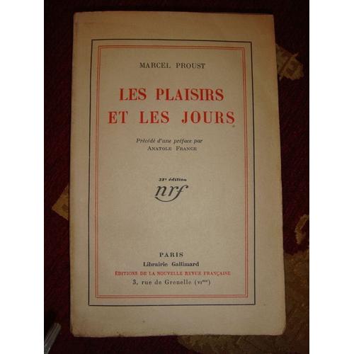 Les Plaisirs Et Les Jours Littérature Rakuten