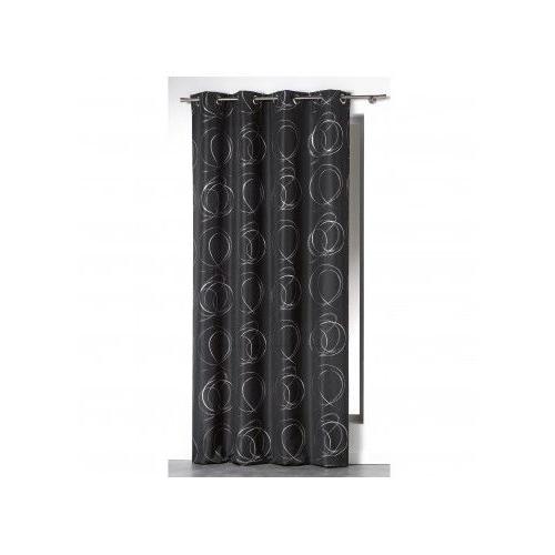 Rideau Oeillets Impression Argent Gris Pas Cher Ou D