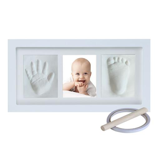 Cadre Empreintes Bebe Encre Kit Empreinte Pieds Et Mains Bebe Deco En Bois Blanc Encre Non Toxique Fabuleux Cadeau Pour Bebe