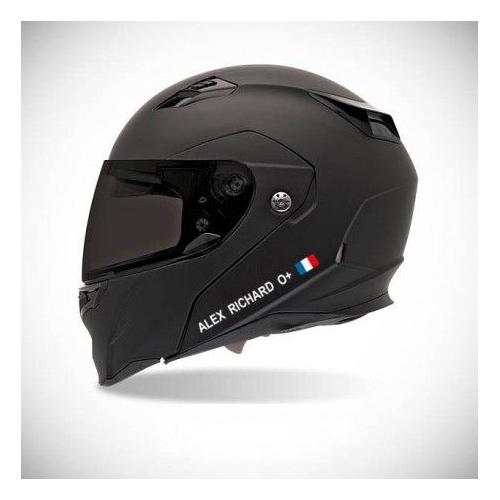 Autocollant R/étror/éfl/échissant Casque et Moto Kit de 4 Stickers Noir