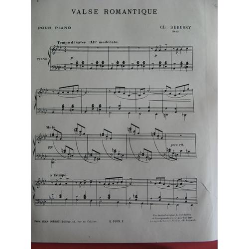 Claude Debussy Valse Romantique Pour Piano Achat Et Vente