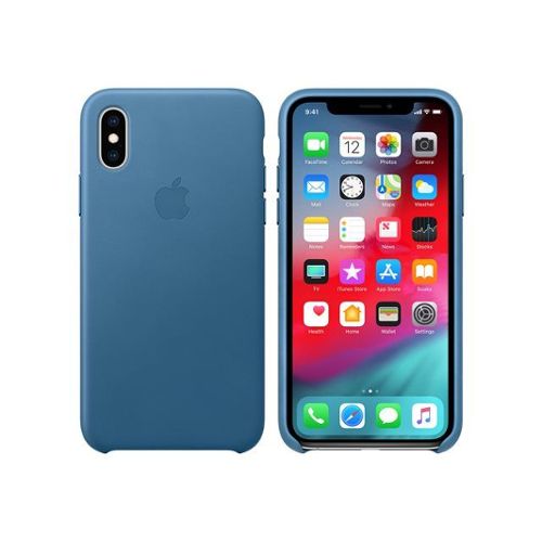 coque iphone xs apple cuir bleu