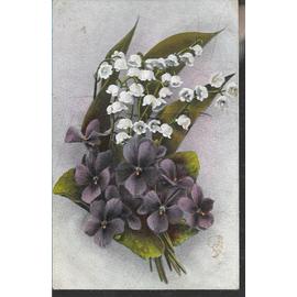 Bouquet De Muguet Et Violettes Carte Postale Rakuten