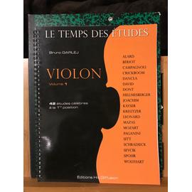 Bruno Garlej Le Temps Des études Violon Volume 1 Méthode Hit Diffusion Partition Violon Musique Classique - 