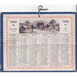 Calendrier 1930 | Rakuten