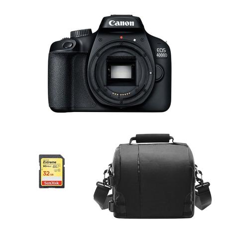 Canon Eos 4000d Reflex 18 Mpix Boitier Nu Noir 32gb Sd Card