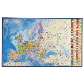 Carte De Leurope Sous Main Avec Pays Et Capitales Imprimés Dimension 35 X 60 Cm Impression 2013