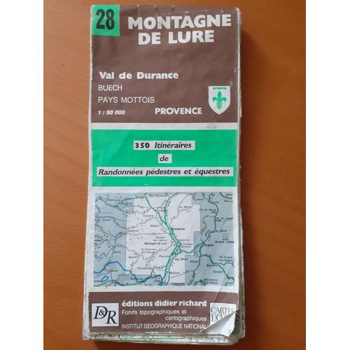 Carte Didier Richard N28 Montagne De Lure Val De Durance Buech Pays Mottois 1 50 000