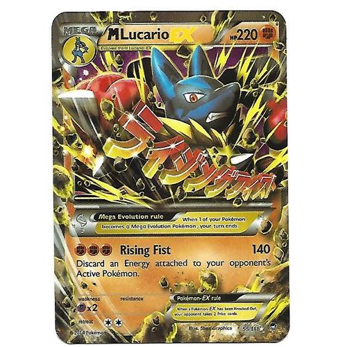 Carte Pokémon Mega Ex Lucario 220 Hp 55111 Version Anglaise