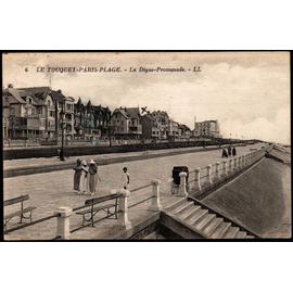 Carte Postale Ancienne France Pas De Calais 62 Le Touquet Paris Plage La Digue Promenade