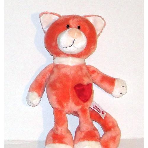 peluche chat orange