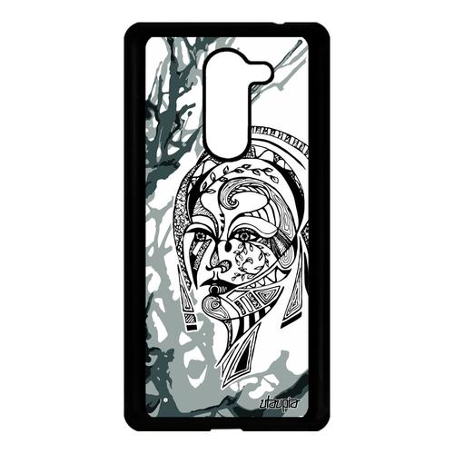 Coque Honor 6x Silicone Femme Smartphone Noir Tatouage Psychédelique Gris Colore