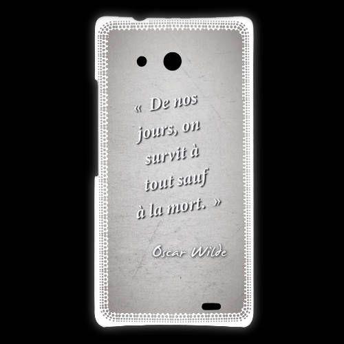 Coque Huawei Ascend Mate Survie Mort Gris Citation Oscar Wilde Rakuten