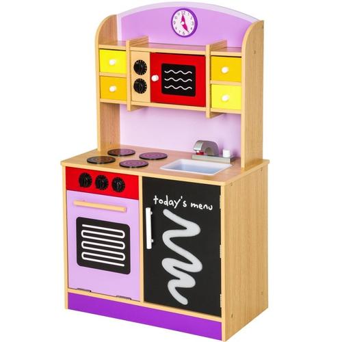 Cuisine Dinette Cuisinière En Bois Pour Enfant Jeux Jouet Moderne Jeu Du Rôle Dimitation Chef Set Kit Orange Violet 0108017