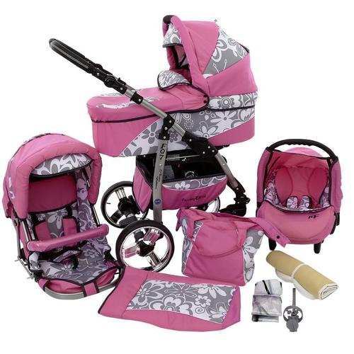 poussette leopard noir et blanc