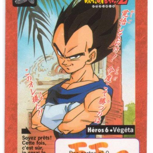 Dbz Carte Dragon Ball Z Part 16 Dp Bp Carddass Fr heros 6 Vegeta Rakuten