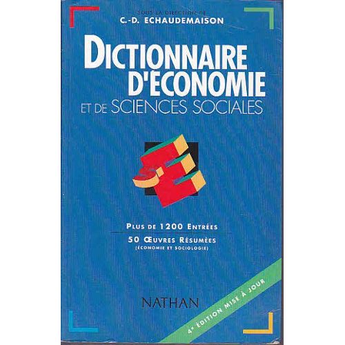 Dictionnaire d'économie et de sciences sociales Rakuten