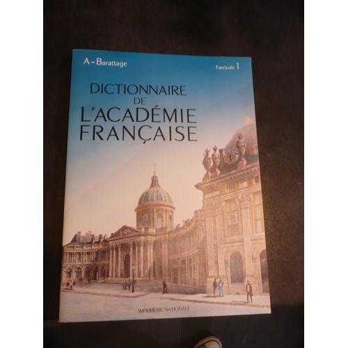 Dictionnaire de lacademie francoise tome 1