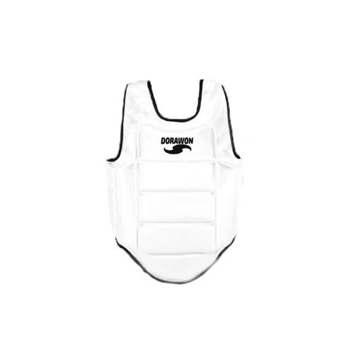MagiDeal Hommes Femmes Plastron Karat/é Protecteur Poitrine pour Taekwondo Boxe Sport de Combat Blanc