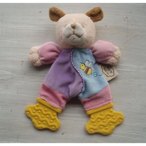 Jouet /à suspendre pour poussette en chenille avec lapin en forme d/étoile et dours avec hochet