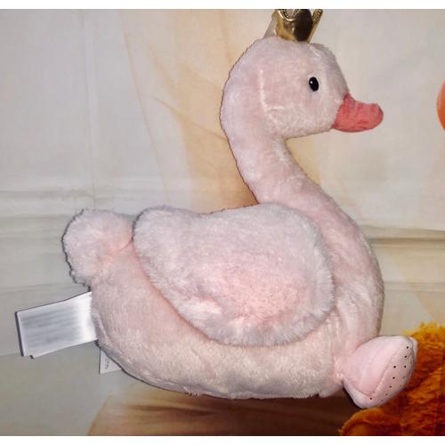 peluche cygne rose