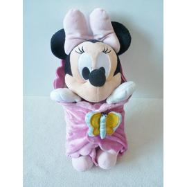 Doudou Peluche Bebe Minnie Disneyland Paris Couverture Rose Papillon 38 Cm Rakuten