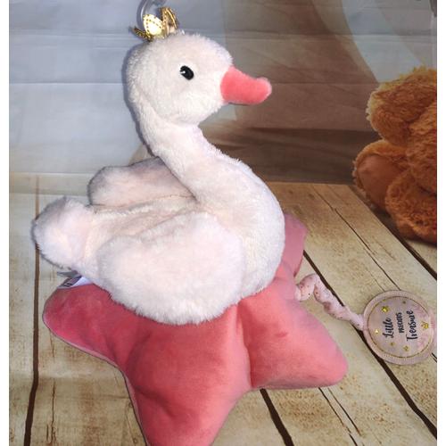 peluche cygne rose