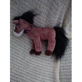 peluche cheval marron