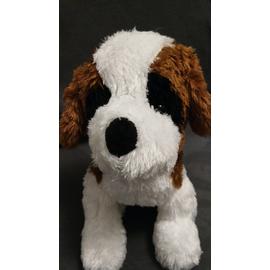 Doudou Peluche Chien Blanc Noir Marron Max Et Sax