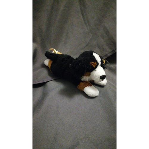 Doudou Peluche Chien Nicotoy Marron Noir Et Blanc