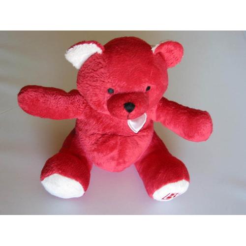 peluche ours rouge