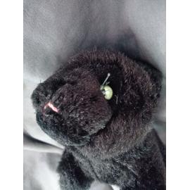 peluche chat noir yeux verts