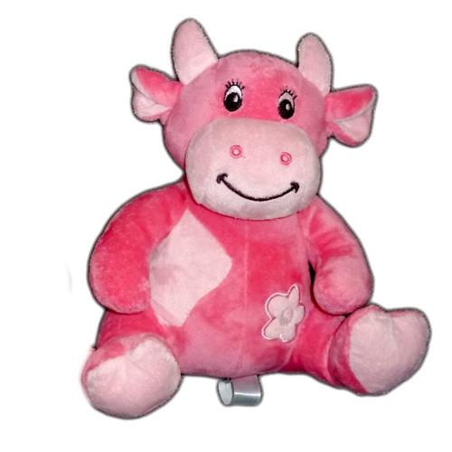 peluche vache rose