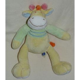 Doudou Vache Girafe Giraphe Mots D Enfants Leclerc Peluche Jaune Vert D Eau Blanc Orange Rose Raye Bleu 28 Cm Rakuten