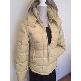 Doudoune beige capuche amovible Zara - Mode femme | Rakuten