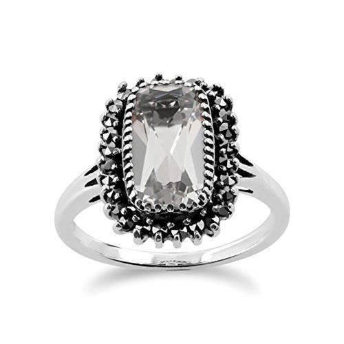 Luxe tendance ovale Strass M/étal Boucle /écharpes en soie Sarf Fermoir Clips V/êtements Foulard Bague support de Wrap pour femmes filles Cadeau de No/ël Silver