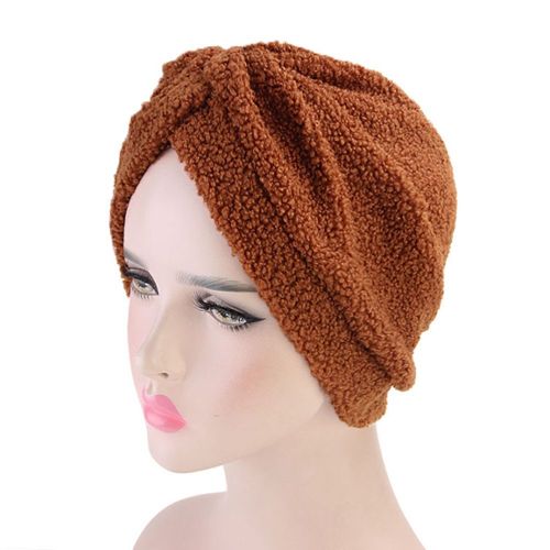 Femmes Cap musulman Cheveux Chapeau Turban Tressé Tête Multicolore Fashion Hiver Casquettes D
