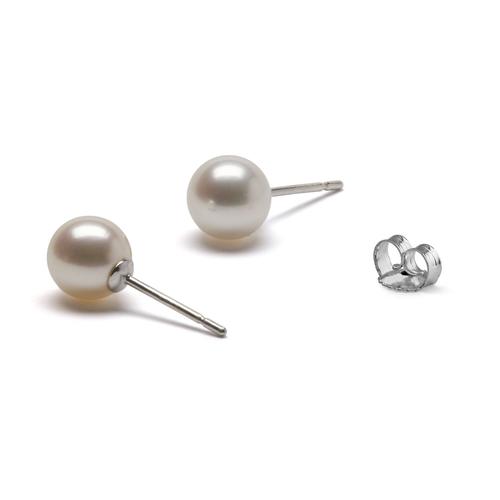 24K Plaqué Or 4 Mm swarovshi fausses perles Inverness Piercing Boucles d/'oreilles