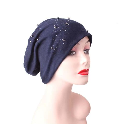 Chemo Turban Chapeaux Stretchy Turban Cap Dames Turban Brim Cap Pile Vintage Turban Cap pour Les Femmes