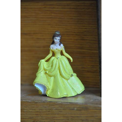 Figurine Belle Disney 6 Cm La Belle Et La Bête Robe Jaune Pailletée