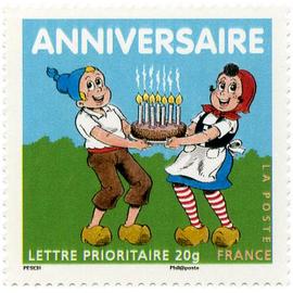 France 07 Tres Bel Exemplaire Neuf Luxe Yvert 4081 Bon Anniversaire Sylvain Et Sylvette Portent Un Gateau Validite Permanente Lettre Prioritaire Pour Collection Ou Affranchissement Rakuten