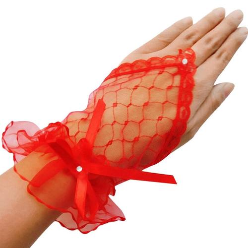 Silver Glitter Lurex Mitaines Gants Résille pour les soirées Halloween costumes