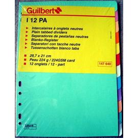 Guilbert Intercalaires A4 Peau 224 Gr 12 Touches Rakuten